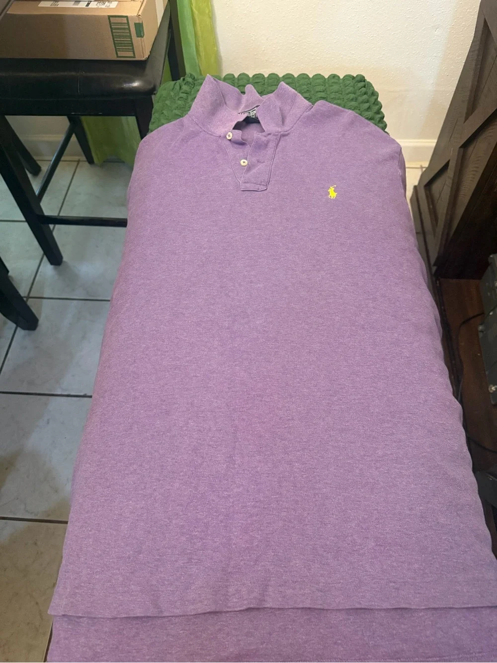 Ralph Lauren Purple Polo with Yellow Pony Embroidery